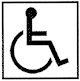 Symbol, person i rullstol